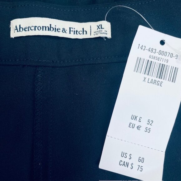 ABERCROMBIE & FITCH Navy Pleated Skort Mini Skirt, Size XL - NWT - Picture 3 of 5